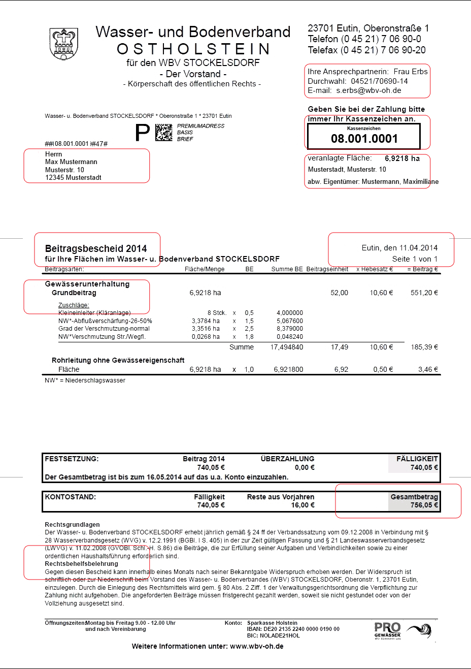 Erläuterungen zum Beitragsbescheid